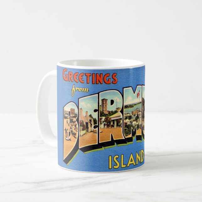 Taza De Café Saludos de Bermudas (Anverso izquierdo)