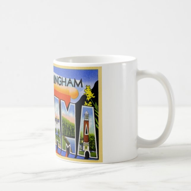 Taza De Café Saludos de Birmingham Alabama (Derecha)