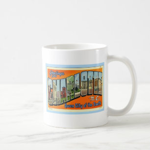 Taza De Café Saludos de Charlotte N.C., vintage