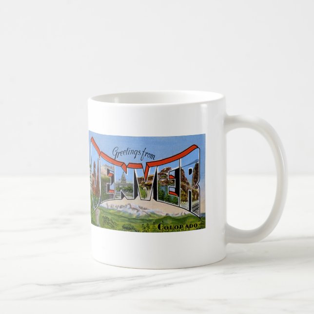 Taza De Café Saludos de Denver Colorado (Derecha)