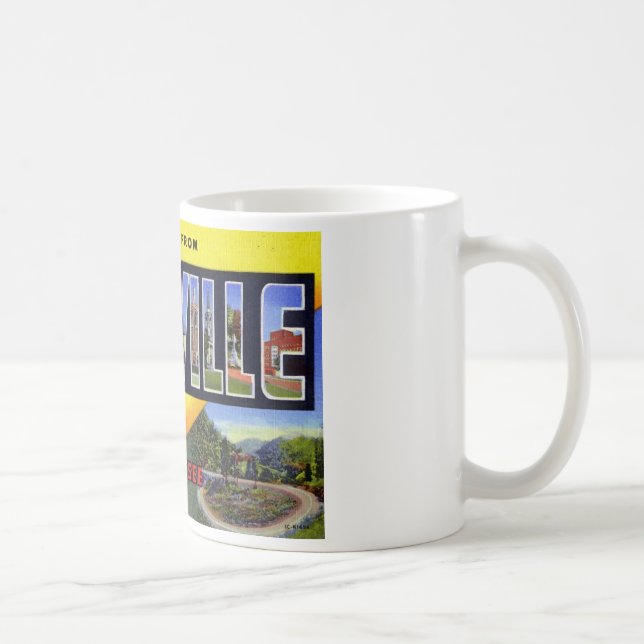 Taza De Café Saludos de Knoxville Tennessee (Derecha)