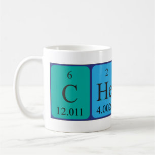 Taza De Café Saludos de la tabla periódica palabra mug