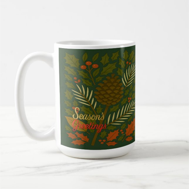 Taza De Café Saludos de la temporada de vacaciones de otoño e i (Izquierda)