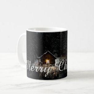 Taza De Café Saludos de Navidad con Casa de Bruja