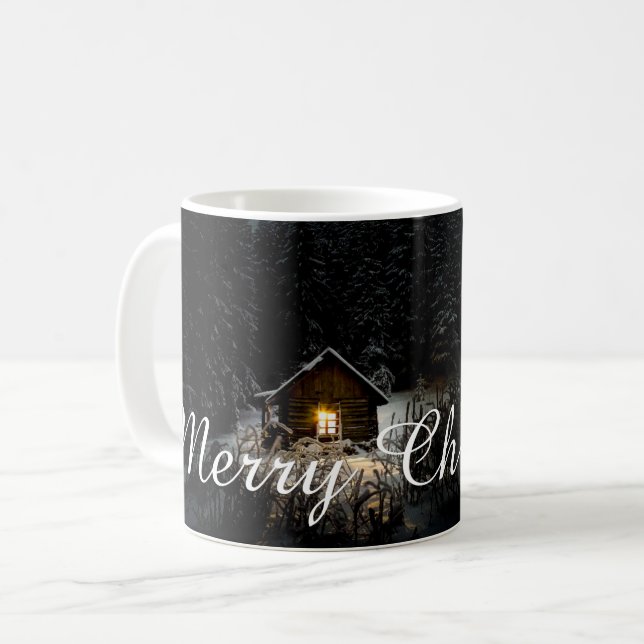 Taza De Café Saludos de Navidad con Casa de Bruja (Anverso izquierdo)
