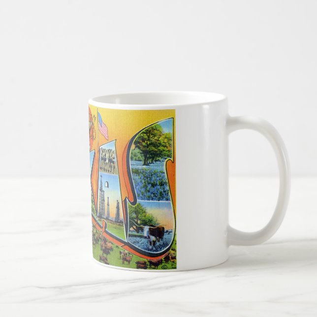 Taza De Café Saludos de Tejas (Derecha)