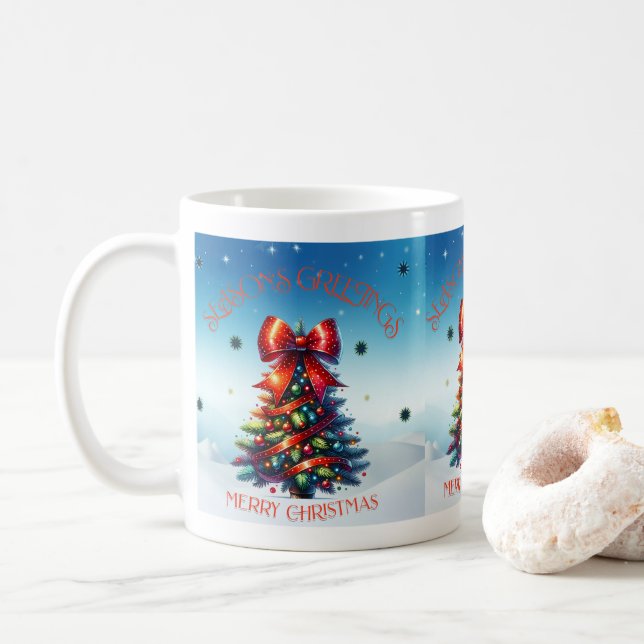 Taza De Café Saludos de temporada (Con donut)