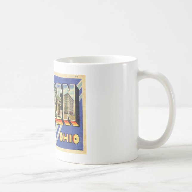 Taza De Café Saludos de Warren Ohio, cosecha de los años 30 (Derecha)