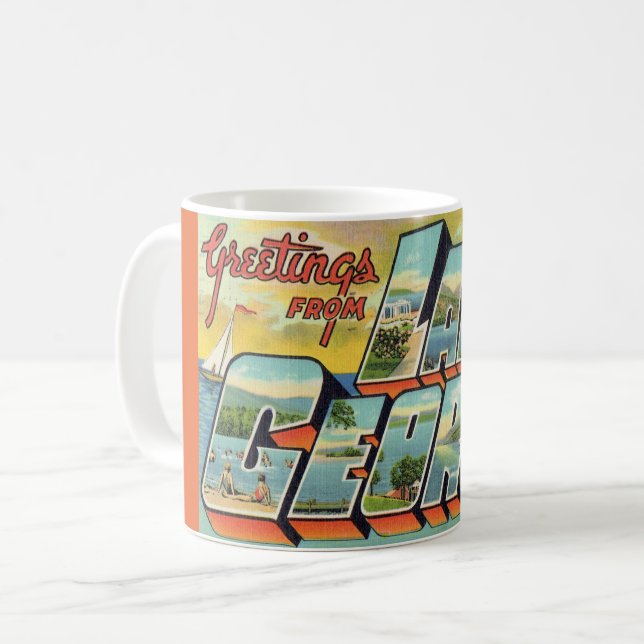 Taza De Café Saludos desde el lago George  (Anverso izquierdo)
