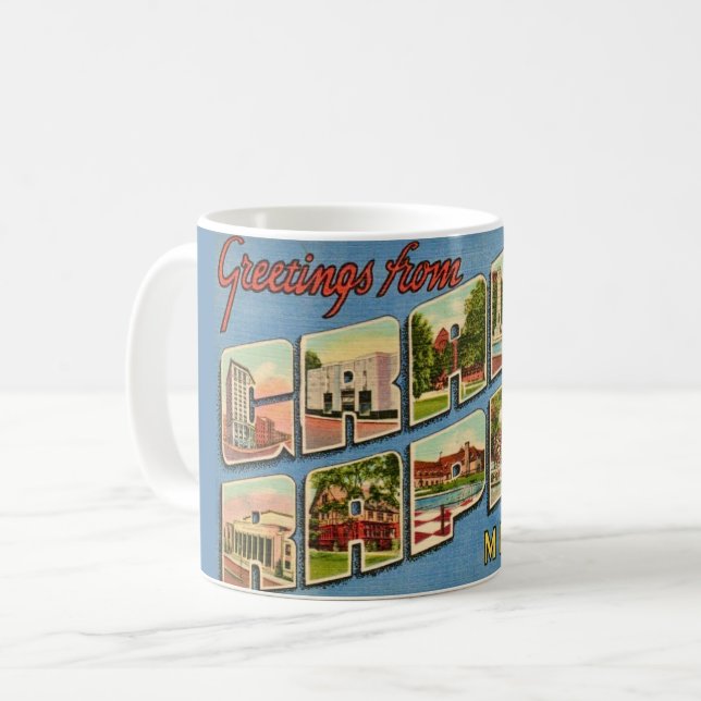 Taza De Café Saludos desde Grand Rapids (Anverso izquierdo)