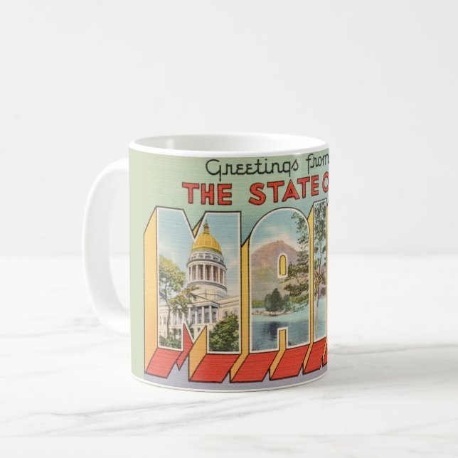 Taza De Café Saludos desde Maine (Anverso izquierdo)