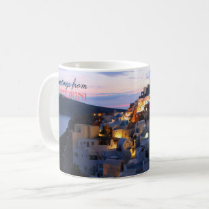 Taza De Café Saludos desde Santorini