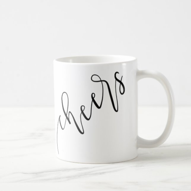 Taza De Café Saludos - Diseño de caligrafía - Mug (Derecha)
