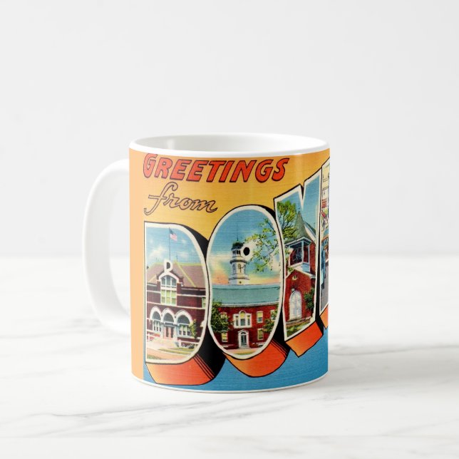 Taza De Café Saludos Dover Delaware (Anverso izquierdo)