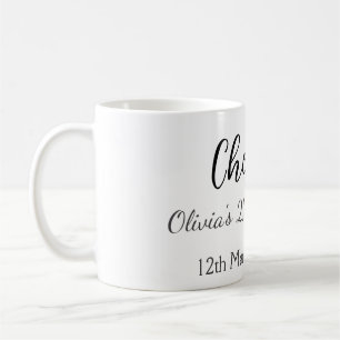 Taza De Café Saludos fecha de cumpleaños 21 agregar nombre simp