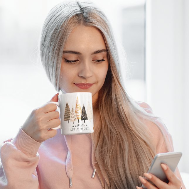 Taza De Café Saludos Monogramados de Invierno: Gracioso Persona (Subido por el creador)