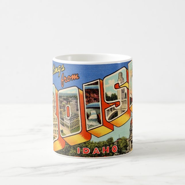 Taza De Café Saludos retro de Boise (Centro)