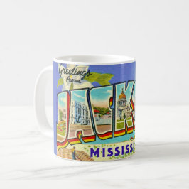 Taza De Café Saludos Vintage Jackson Miss 
