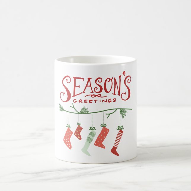 Taza De Café Saludos y Navidades de temporada (Centro)