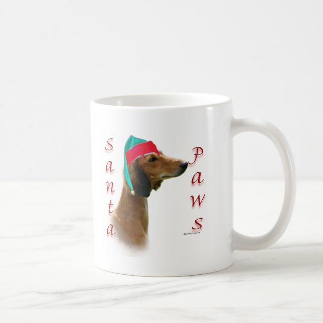 Taza De Café Saluki Santa Paws (Derecha)