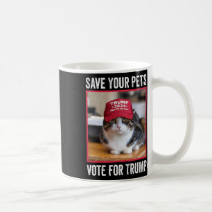 Taza De Café Salva a tus mascotas, vota por Trump, elección de 