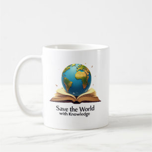 Taza De Café Salva el mundo con conocimiento