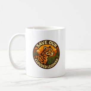Taza De Café Salva nuestro leopardo nublado – Leopardo nublado