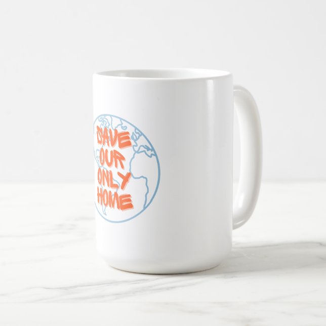 Taza De Café Salva Nuestro Único Hogar (Anverso derecho)
