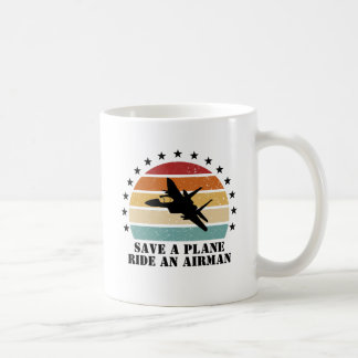 Taza De Café Salva un avión, corre un Airman