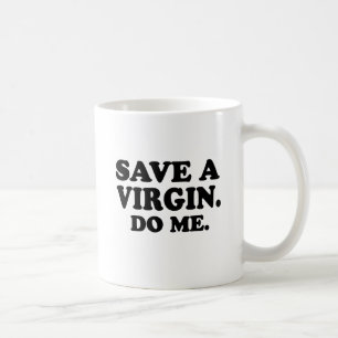 TAZA DE CAFÉ SALVA UNA VIRGEN. HAZMELO.