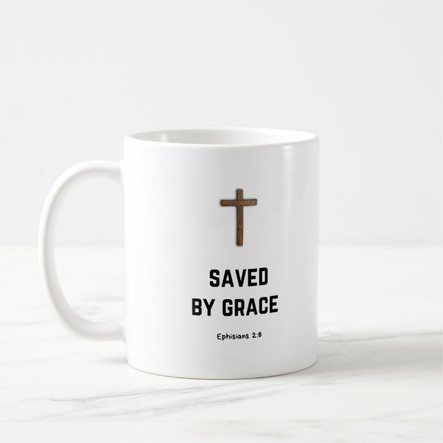 Taza De Café Salvado por la gracia (Izquierda)