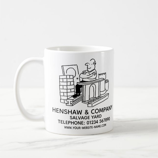 Taza De Café Salvage Yard Business Promotion Coffee Mug (Izquierda)