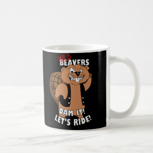 Taza de café salvaje de los castores