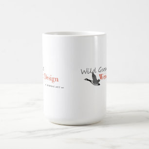Taza de café salvaje del arte del ganso