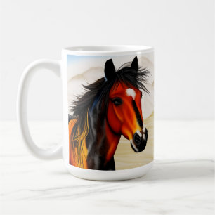Taza De Café Salvaje En El Corazón - Un Espíritu Pinto Pony Occ