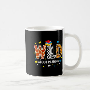 Taza De Café Salvaje por leer letras de imprenta de animales di
