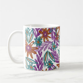 Taza De Café Salvaje vibrante de florecimiento de los jardines