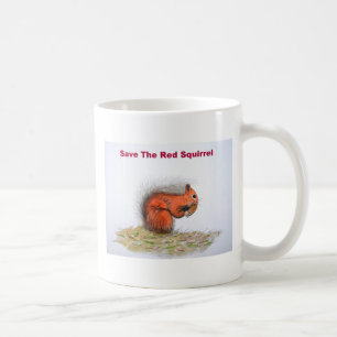 Taza De Café Salvar a la ardilla roja