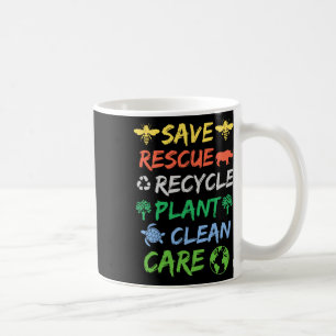 Taza De Café Salvar a las abejas rescatar a los animales recicl