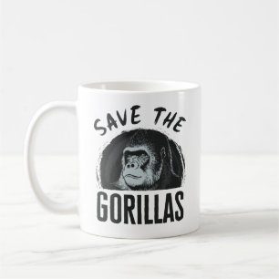 Taza De Café Salvar a los Gorilas Gorila en Peligro de Extinció