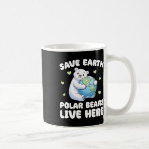 Taza De Café Salvar a los Osos Polares de la Tierra en vivo aqu