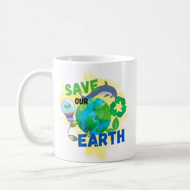 Taza De Café Salvar a nuestra Tierra (Izquierda)