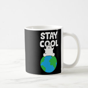 Taza De Café Salvar al Oso Polar de la Tierra Mantén Guay Globa