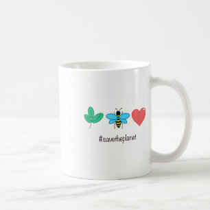 Taza De Café Salvar el clima de protección ambiental del planet