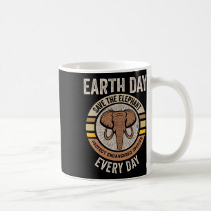 Taza De Café Salvar el Día del Elefante para la Tierra Proteger