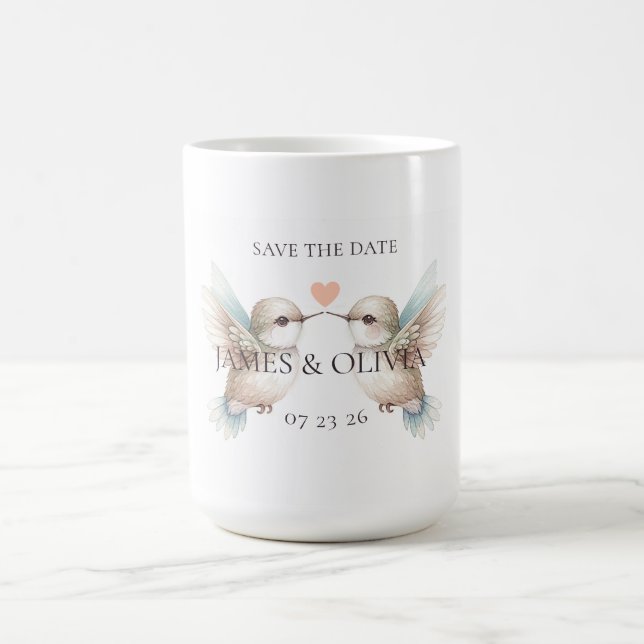 Taza De Café Salvar la Fecha de la Boda Temática (Centro)
