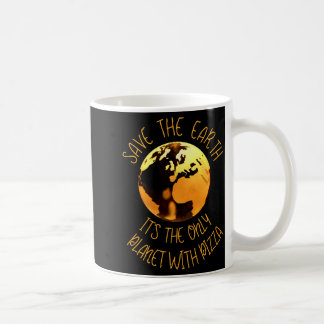 Taza De Café Salvar La Tierra Único Planeta Con Pizza Divertida