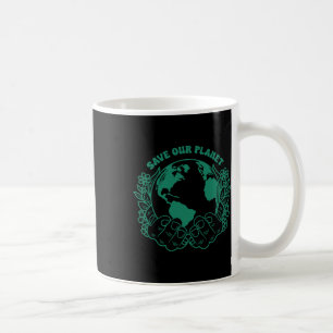 Taza De Café Salvar nuestro planeta Retro Groovy Día del Planet