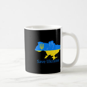 Taza De Café Salvar Ucrania Soporte Paloma Paz Mapa Ucraniano A