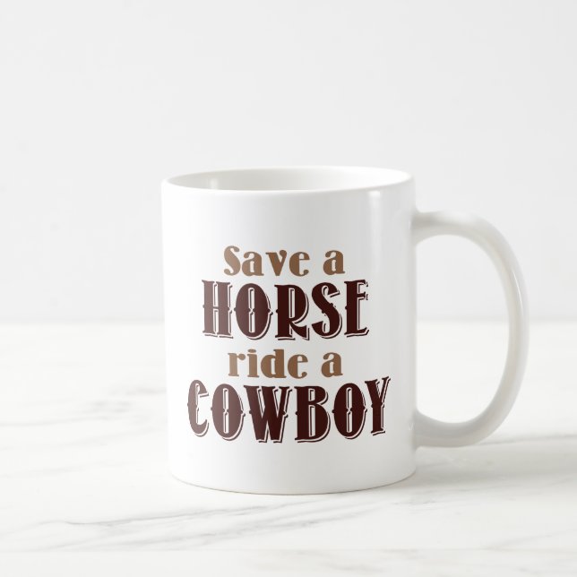 Taza De Café Salvar un caballo (Derecha)